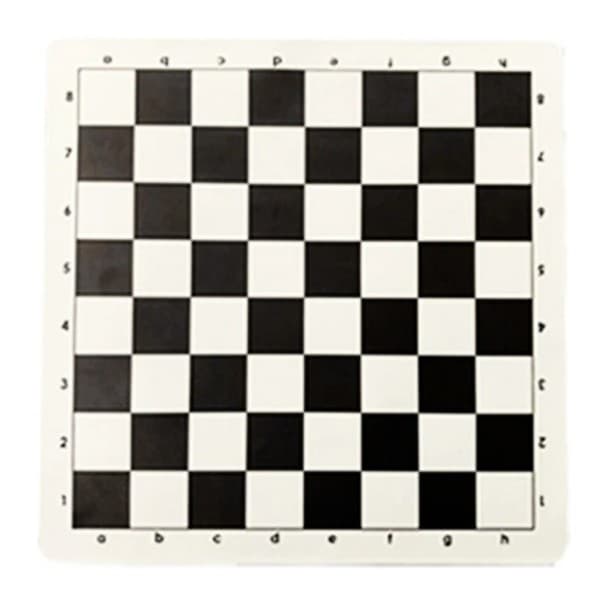 Rollschachbrett aus Leder, 34 x 34 cm, tragbare weiche Turniermatte, leichtes Trainingsschachbrett für Anfänger und Kinder schwarz