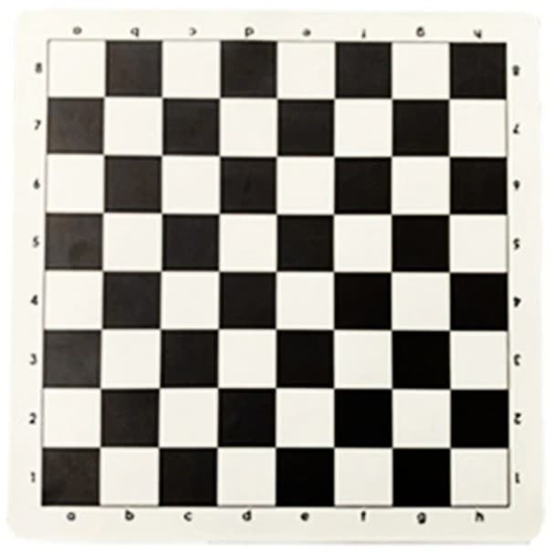 Rollschachbrett aus Leder, 51 x 51 cm, tragbare, weiche Turniermatte, leichtes Trainingsschachbrett für Anfänger und Kinder schwarz