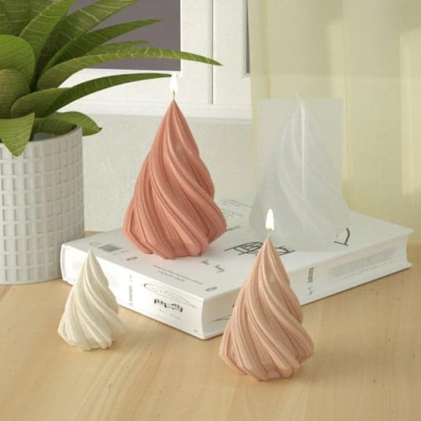 Silikonform für Kerzen 8,1 x 7,7 x 11,7 cm Große spiralförmige Kerze Handgemachte Kerzen Wohnkultur