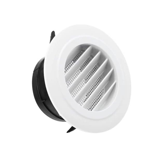 Ventilatorabdeckung für rundes Rohr 100 mm 138x65x93 mm Lüftungsgitter Lüftungsöffnung Abdeckung für Abluftventil zur Luftzirkulation und