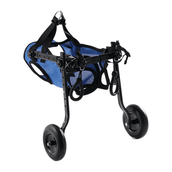 Verstellbarer Hundewagen für die Hinterbeine Größe S 38–45 cm Aluminiumrahmen mit Rädern Rehabilitationshilfe für Hunde mit eingeschränkter