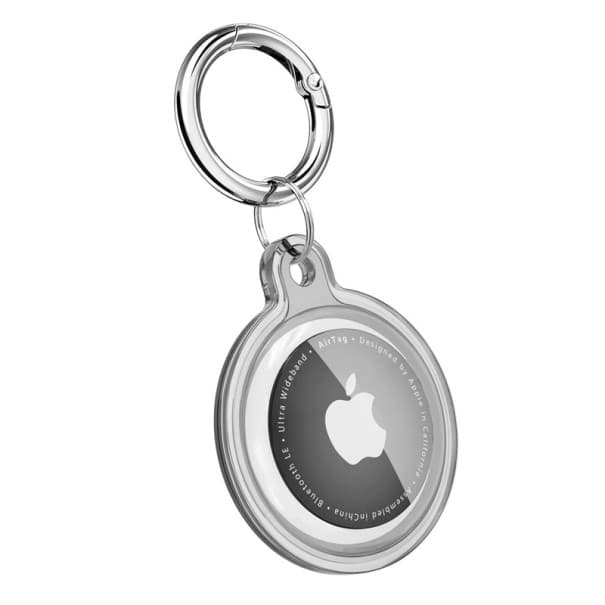 Wasserdichter transparenter TPU Halter für Schlüssel und Halsband mit Verlustschutz für Apple AirTag für Hunde Katzen Haustiere durchsichtig