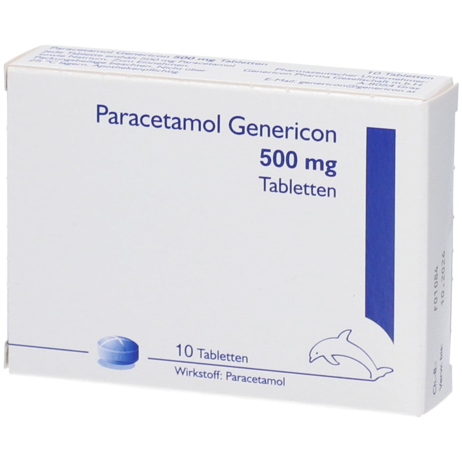 Paracetamol Genericon 500mg Tabletten 10 St