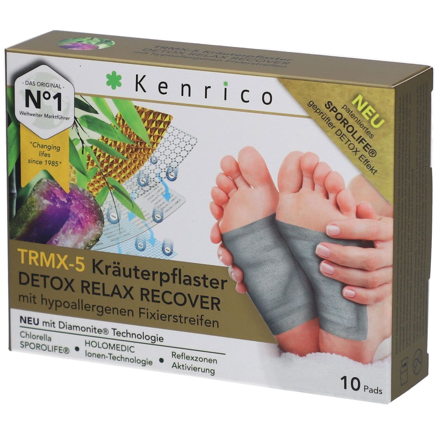 Kenrico Trmx-5 Kräuterpflaster Detox Relax Recover Pflaster 10 St