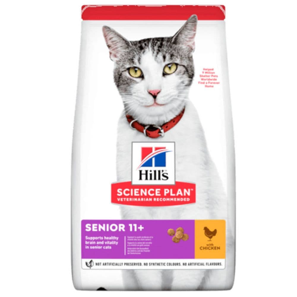 Hill's Science Plan Senior 11+ Katzenfutter mit Huhn Pellets 3 kg