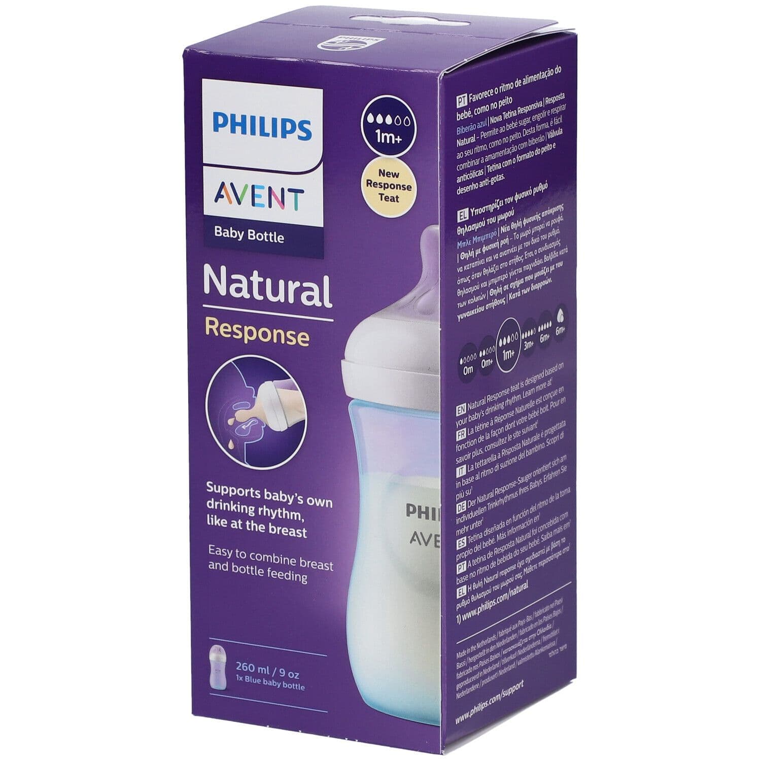 Philips Avent Natural Response Babyflasche mit natürlicher Reaktion 260 ml Scy903/21 Flaschen 1 St transparent