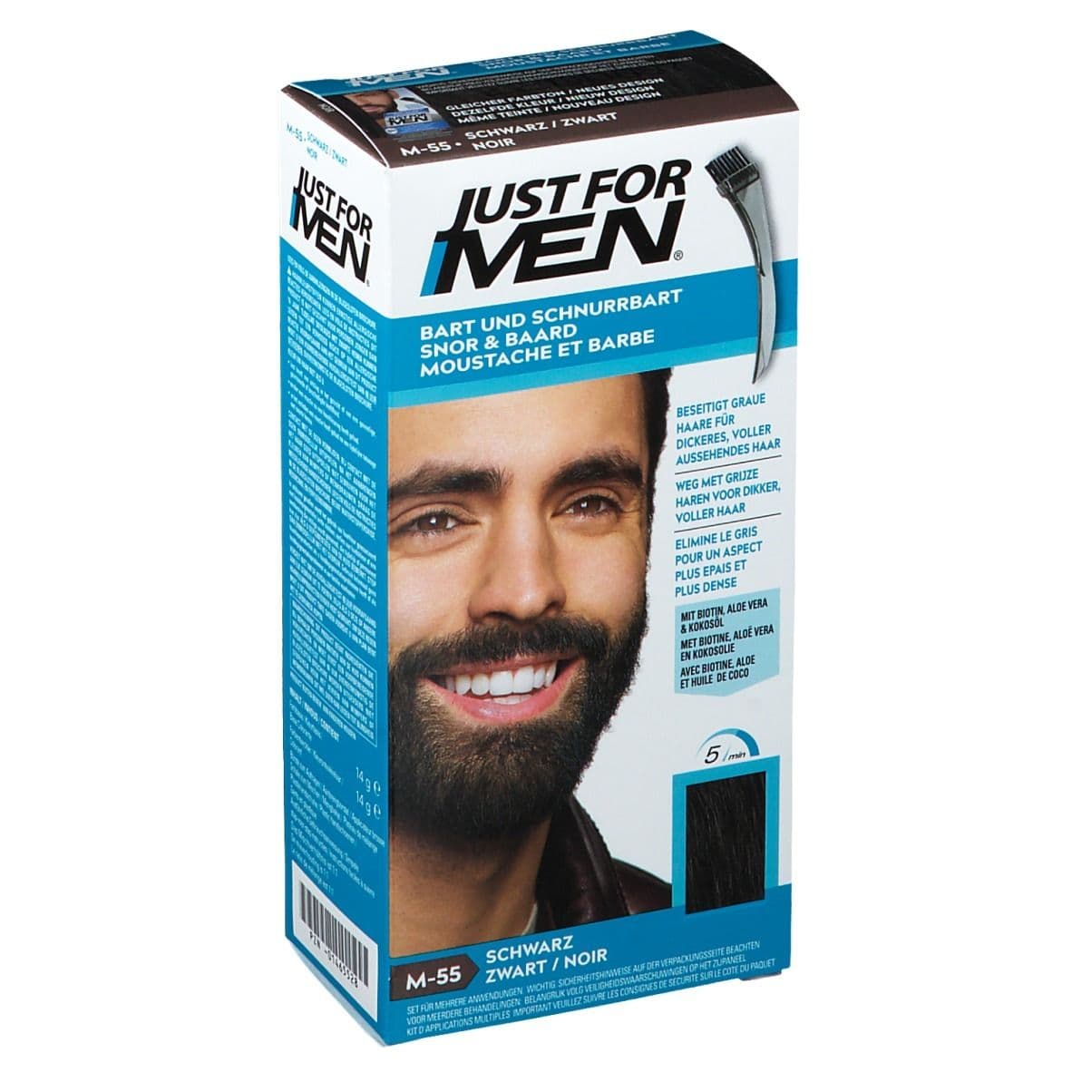 Just FOR MEN Pflege-Brush-In-Color-Gel schwarz Gel 28,4 ml Männer