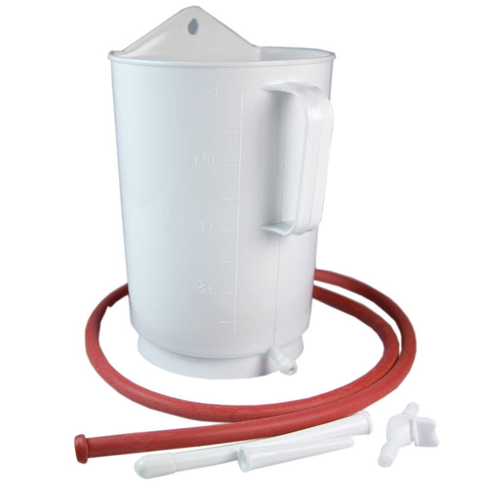 Irrigator 2 Liter komplett mit PVC Gummischlauch Set 1 St