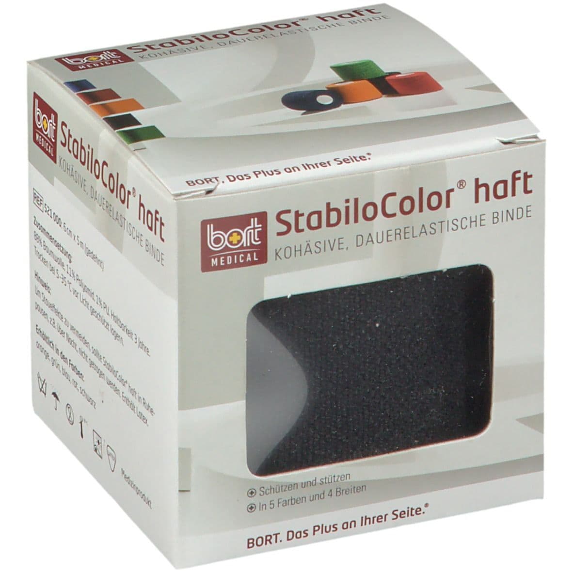 Bort StabiloColor® haft Binde 6 cm schwarz Binden 1 St