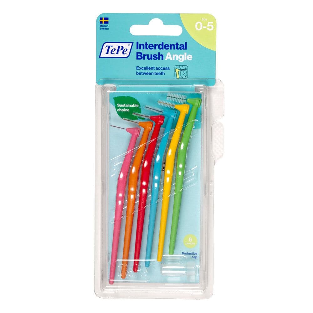 TePe Angle Interdentalbürsten gemischt 0,4 - 1,6 mm Zahnbürste 6 St