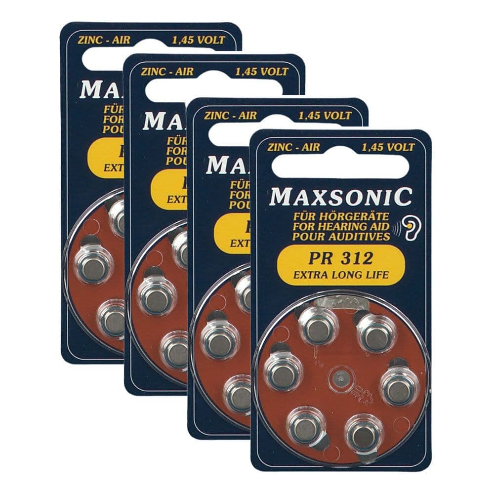 Maxsonic PR 312 Batterien für Hörgeräte 4x6 St