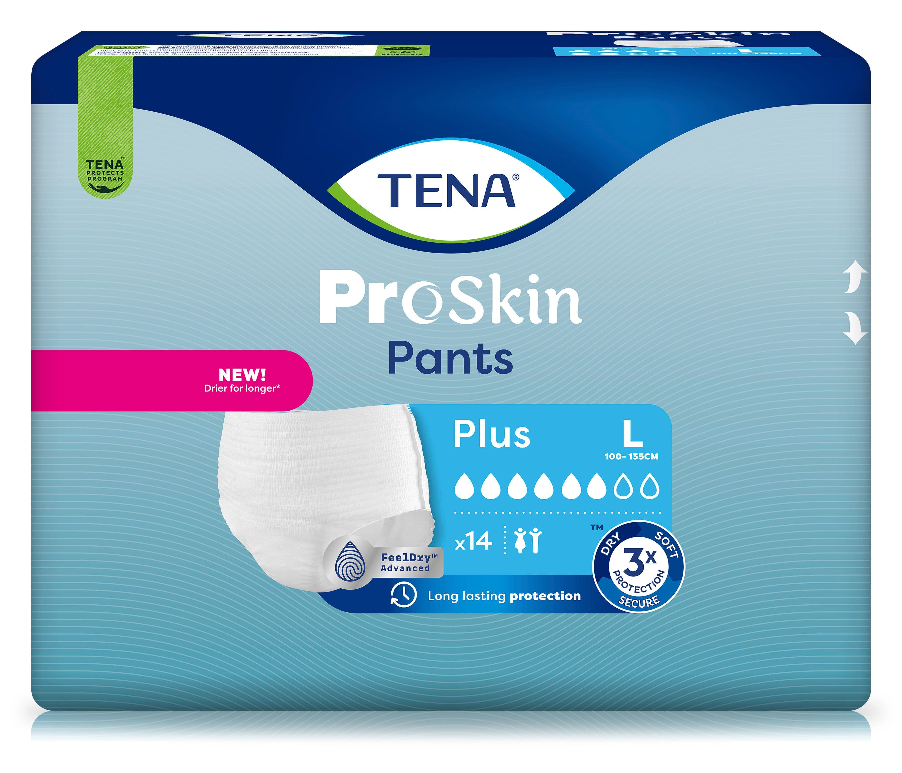 Tena Pants Plus L bei Inkontinenz Einweghosen 4x14 St weiss Unisex