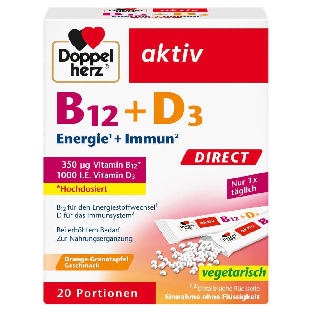 Doppelherz® aktiv B12 + D3 Direct Pellets 20 St