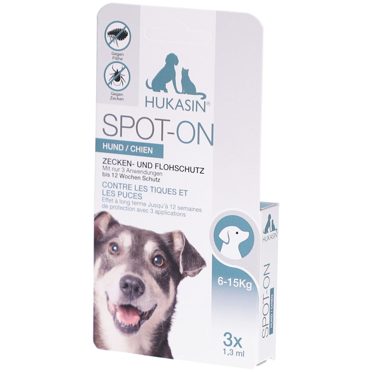 Hukasin® Spot On Hund - Zecken- und Floh Schutz langanhaltender Zeckenschutz & Flohmittel bis zu 12 Wochen, für die Gesundheit Ihres Hundes Ampullen