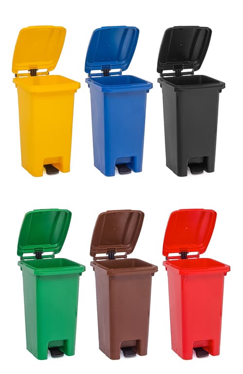 80 Liter Mülleimer (Mülltonne) - 6 Farben