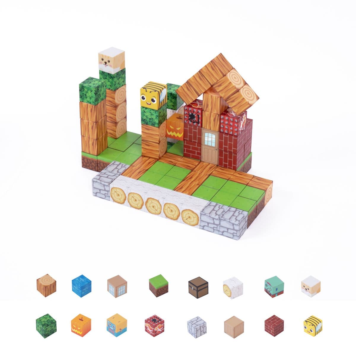 Magnetische Bausteine - Set mit 100 Teilen