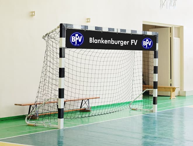 Goal-Downsizer (Torverkleinerer) für Handballtor 3 x 2 m - mit Wunschaufdruck