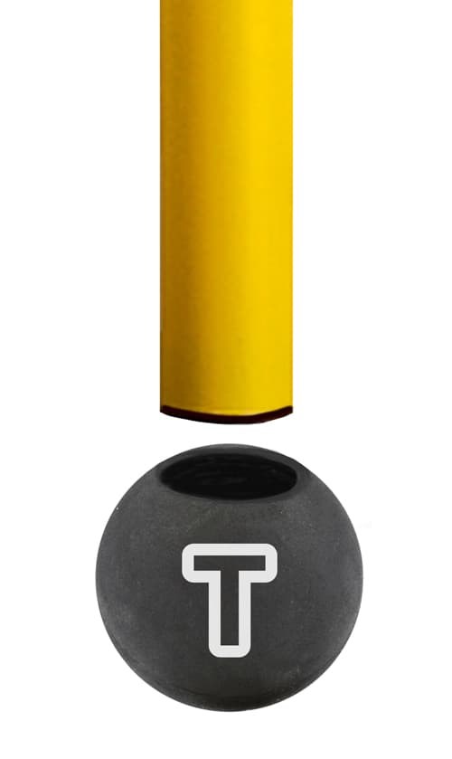 Kugelaufsatz für Stangen ø 25 mm - Farbe: Schwarz