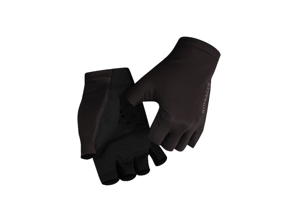 Bioracer Summer cycling gloves short fingers black