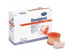 Omniplast hypoallergenes Gewebepflaster (900440), 1,25cm x 5m, einteilig, Hartmann