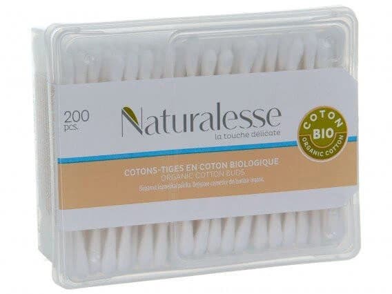 Bio-Wattestäbchen, 200 Stück, Naturalesse