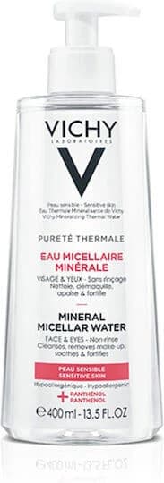 Vichy Purete Thermale Mizellenwasser zum Abschminken von Gesicht und Augen 400ml