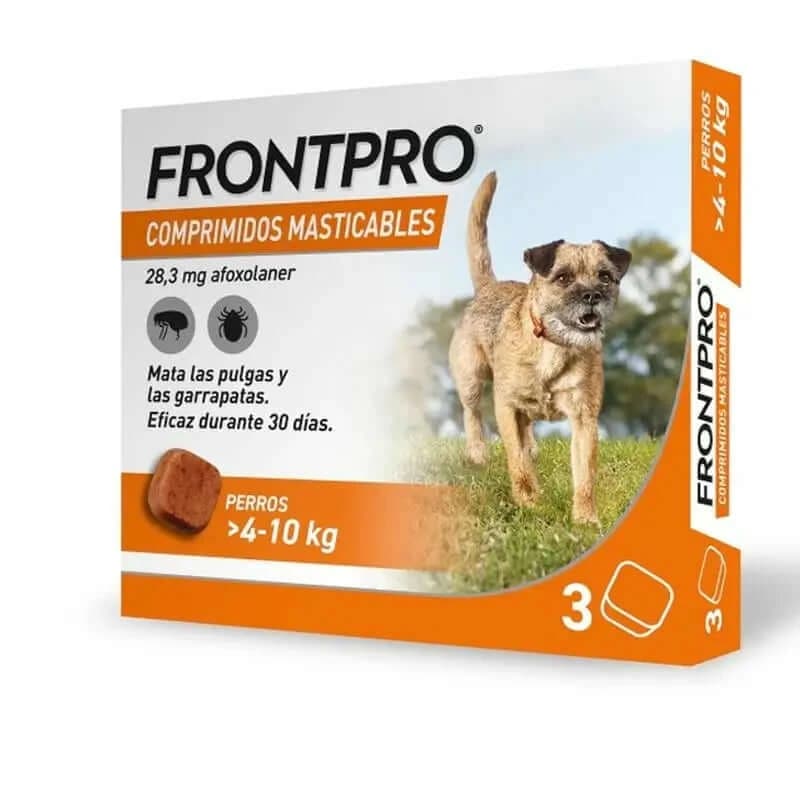 Frontpro Dewormer für Hunde 4-10 Kg (M), 3 Kautabletten