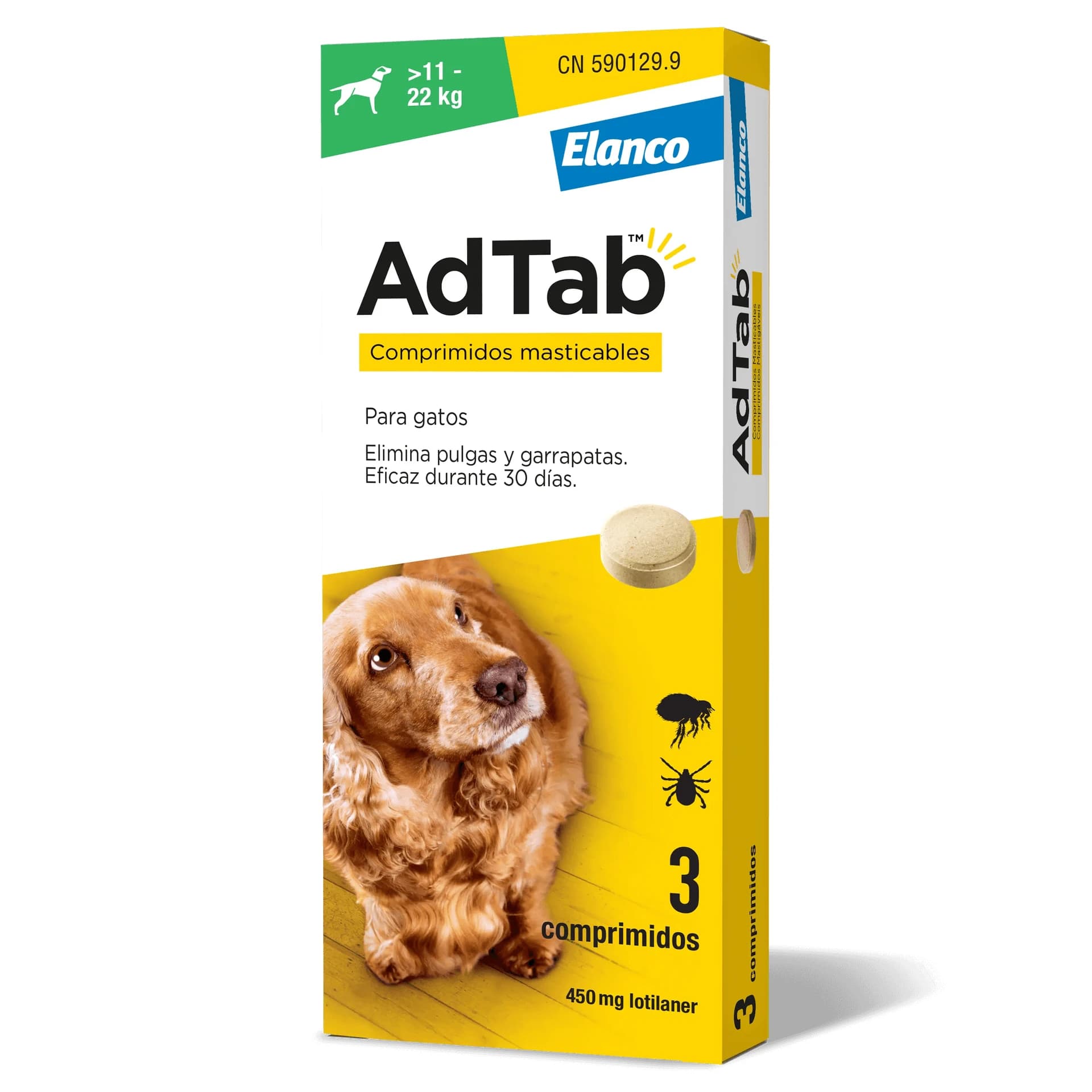 AdTab 450Mg Kautabletten Hunde 11-22Kg, 3Cpd