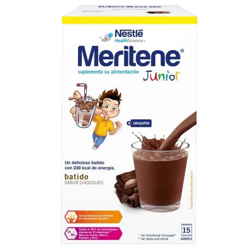 Meritene Junior Shake mit Schokoladengeschmack, 15 Portionsbeutel