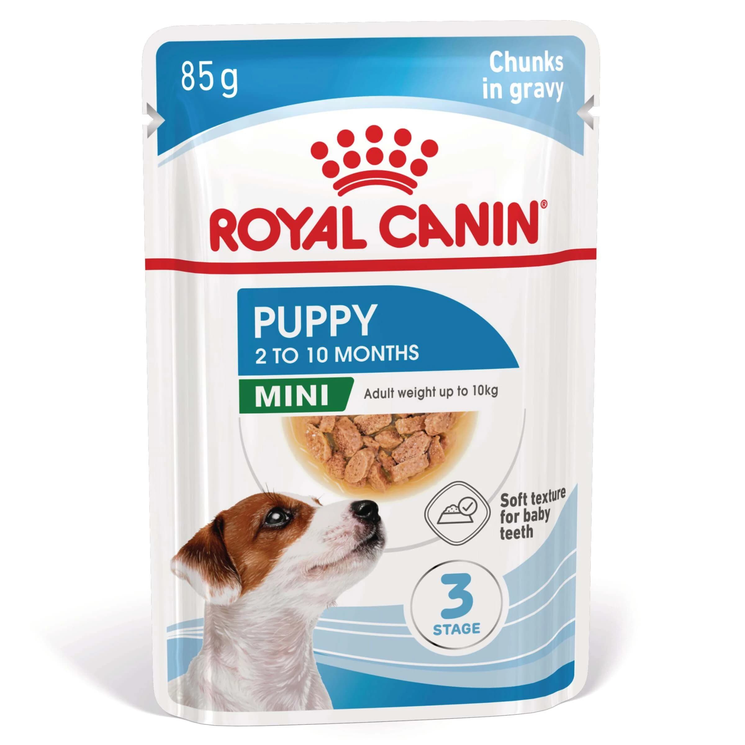 ROYAL CANIN Mini Puppy, Nassfutter für junge Hunde, (in Sauce), 85g