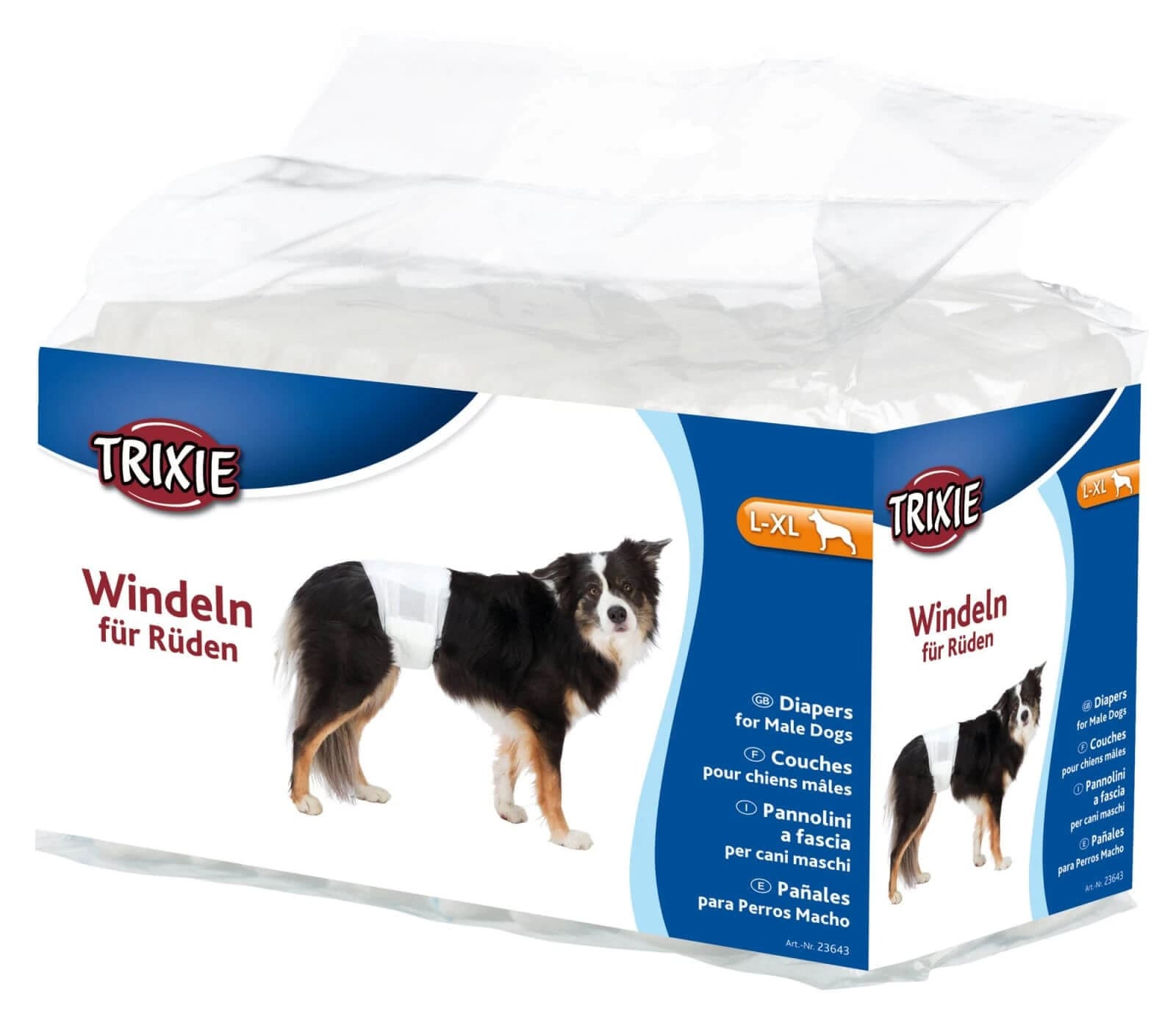Trixie Windeln für Rüden, L-XL, 60-80 cm, 12 Stück