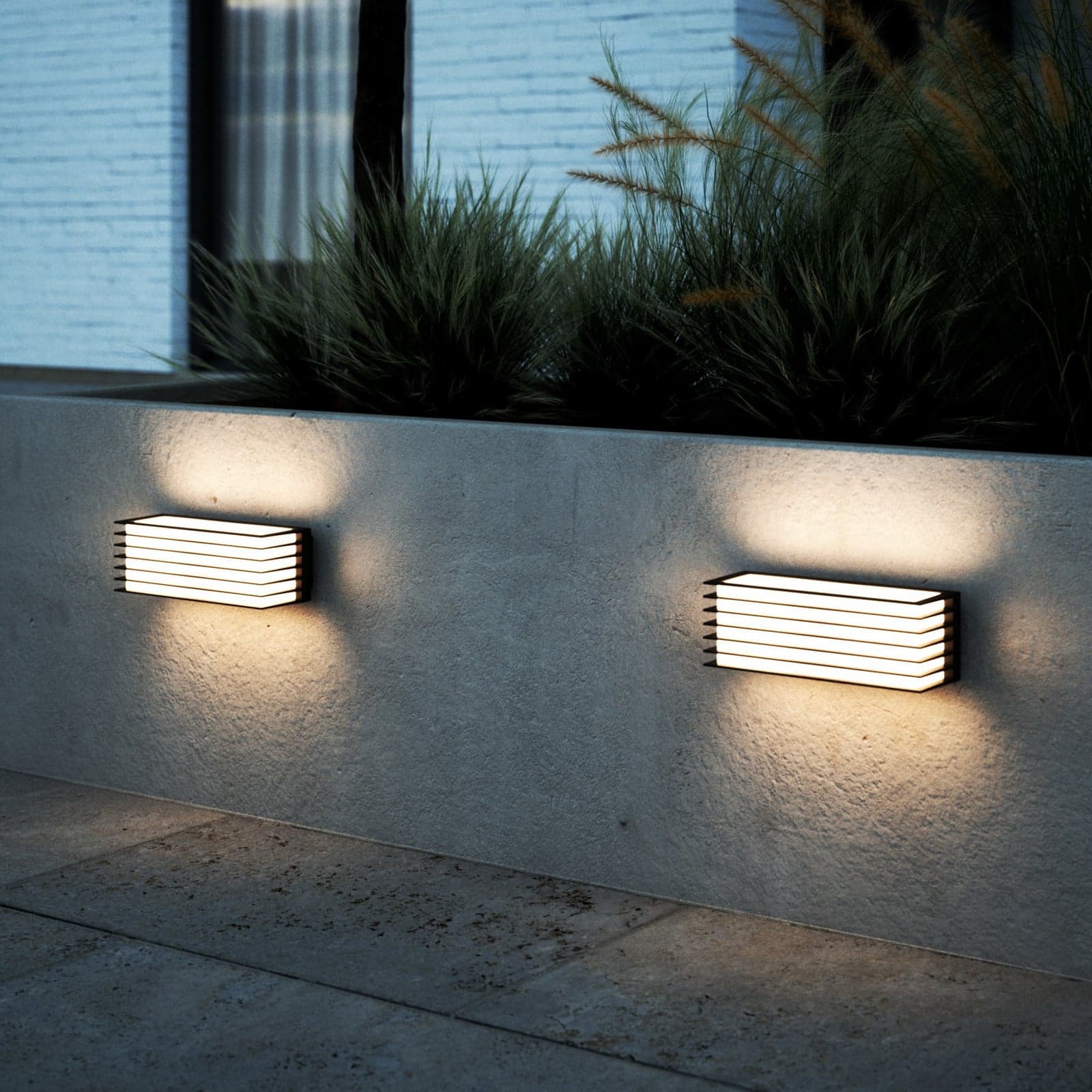 Fluctus 28 Außen Wandleuchte Black Fluktus Nordlux - Modern - Metall - Eckig