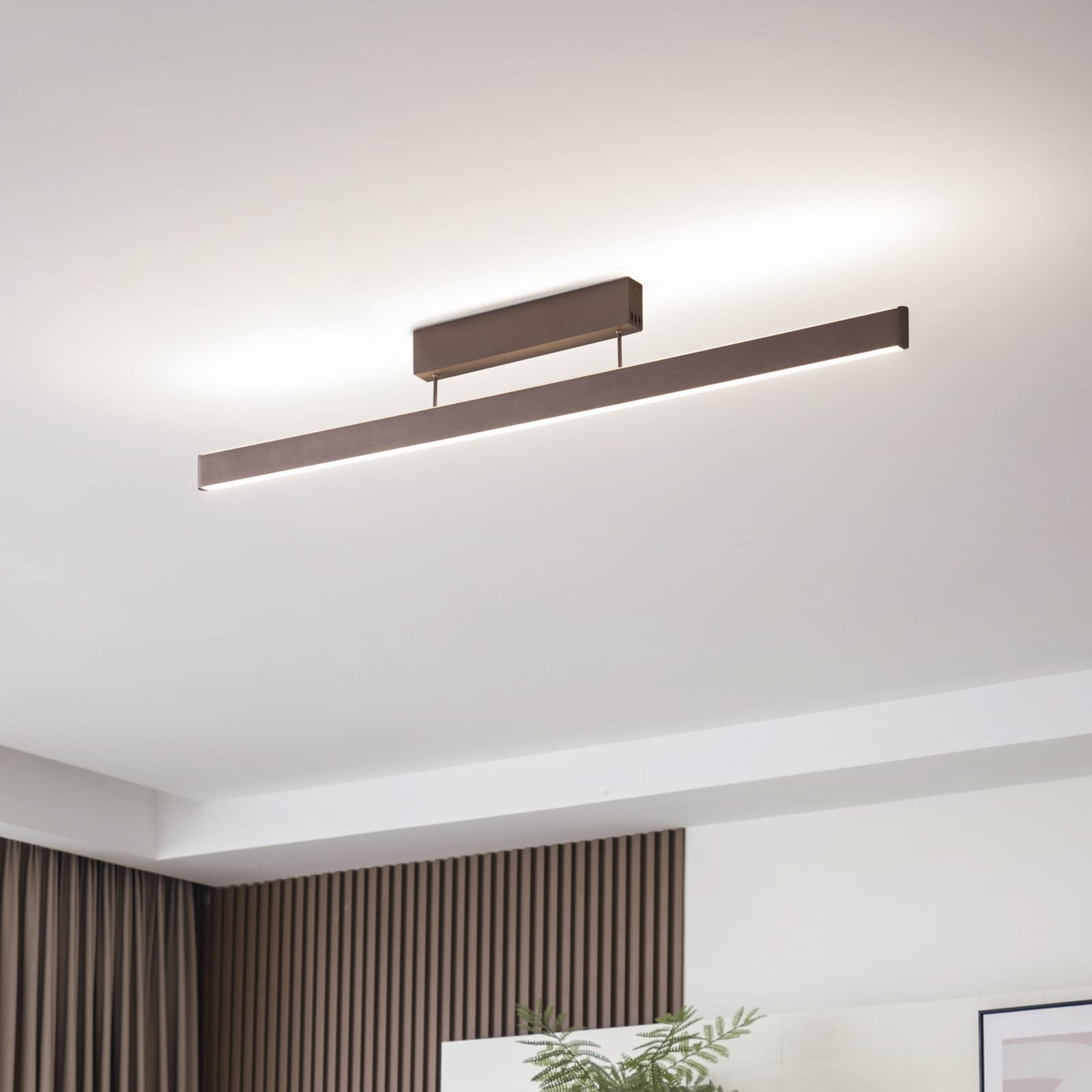 Mylosh LED Smart Deckenleuchte Coffee - Lucande - Wohnzimmer - Modern - Aluminium - Einflammig