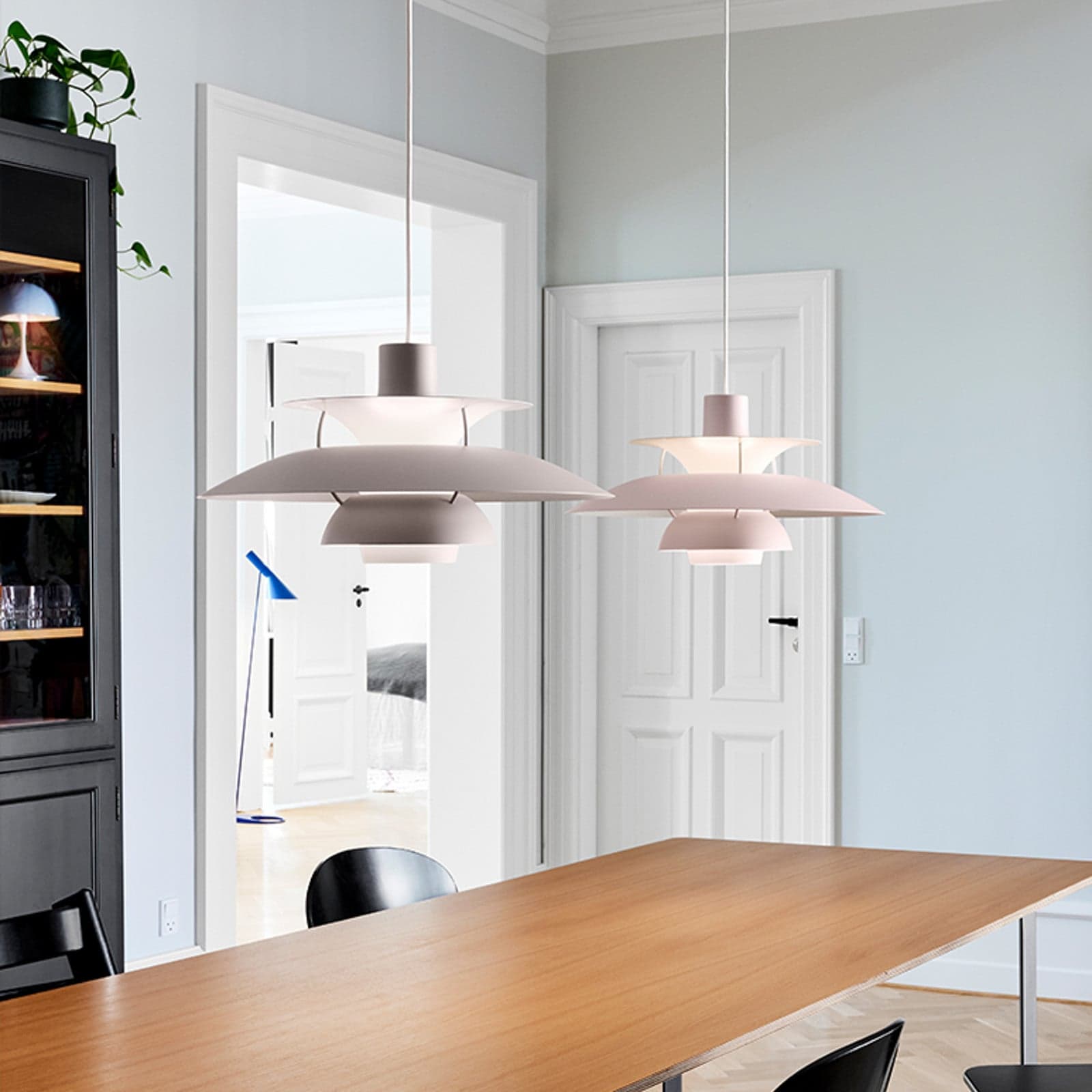 PH 5 500 Pendelleuchte Monochrome Pale Rose - Louis Poulsen - Wohnzimmer - Design - Metall - Einflammig