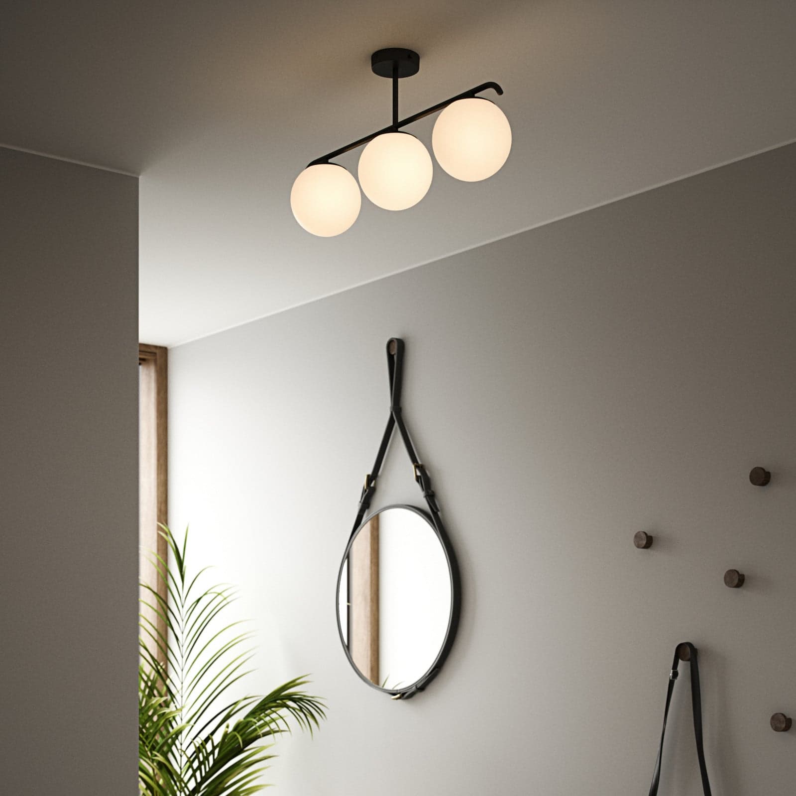 Grant 3 Deckenleuchte Black - Nordlux - Wohnzimmer - Glas - Mehrflammig