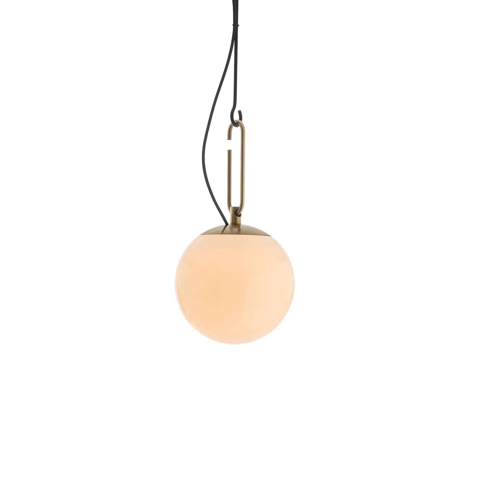 Nh 22 S Pendelleuchte Black/Brass - Artemide - Wohnzimmer - Design - Glas - Einflammig