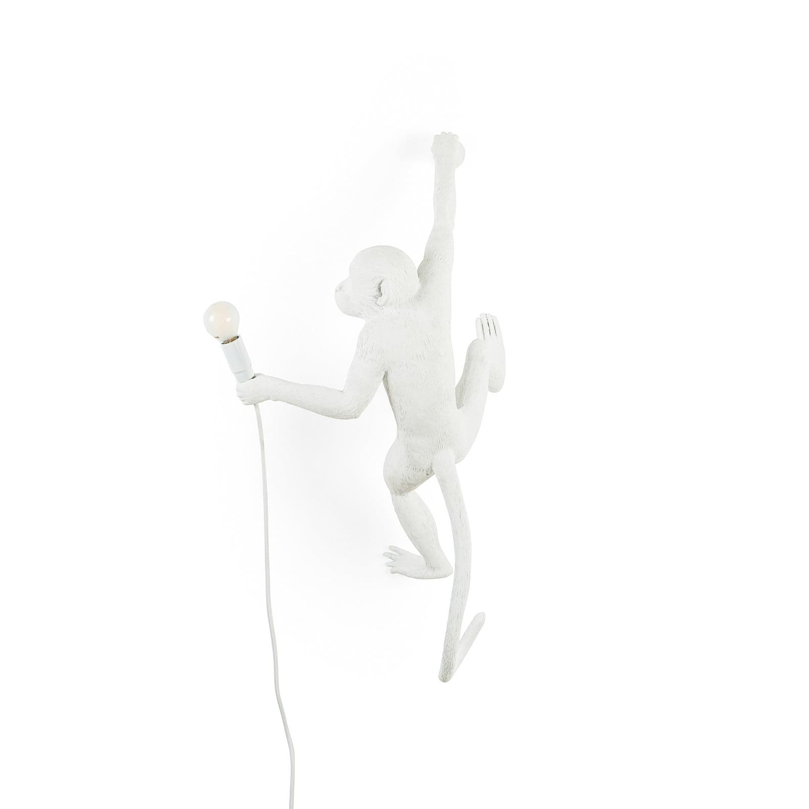 Monkey Hanging Wandleuchte Right Weiß Monkey Lamp SELETTI - Wohnzimmer - Design - Kunststoff