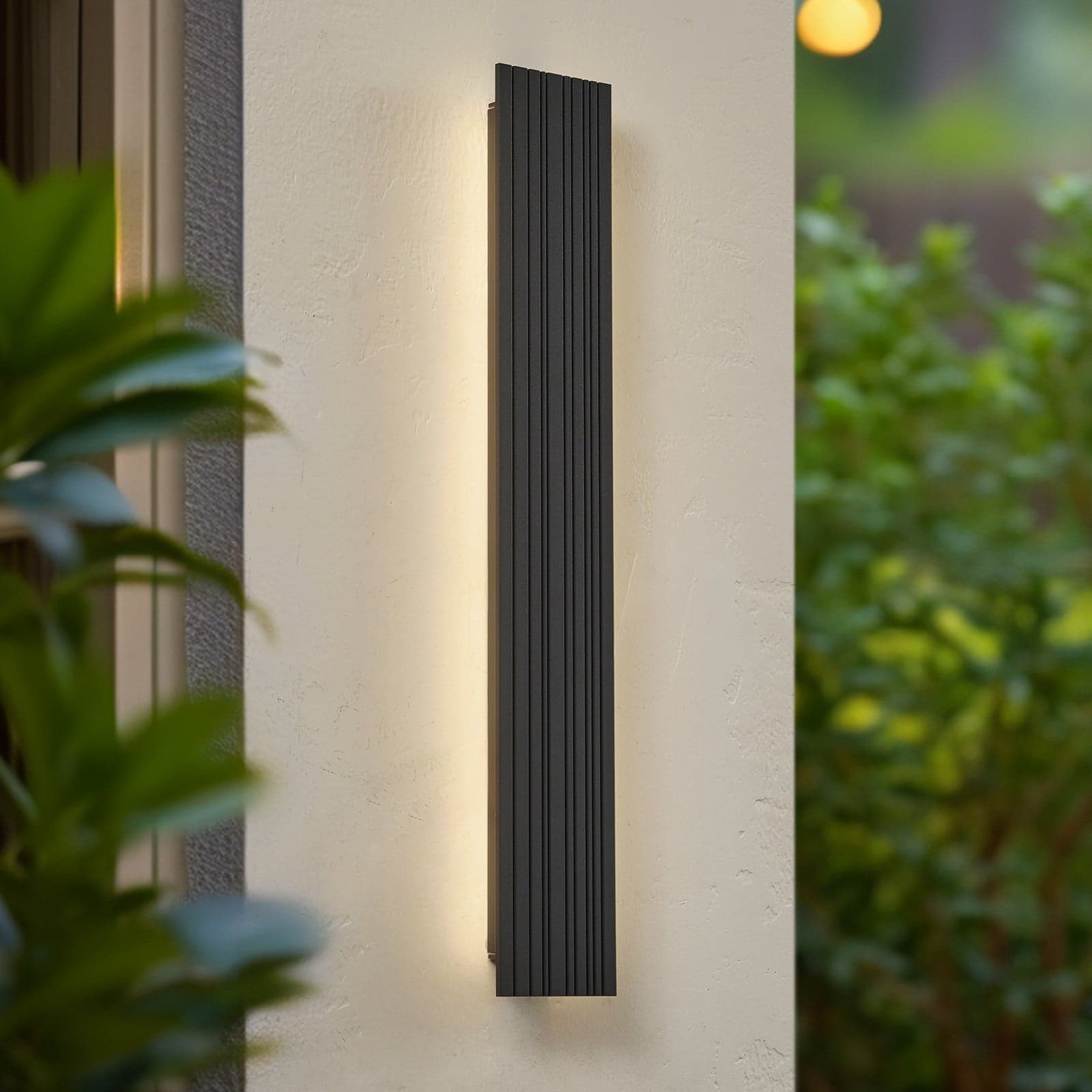 Melira LED Draußen Wandleuchte 60cm Anthrazit Lucande - Terrasse - Modern - Aluminium - Einflammig