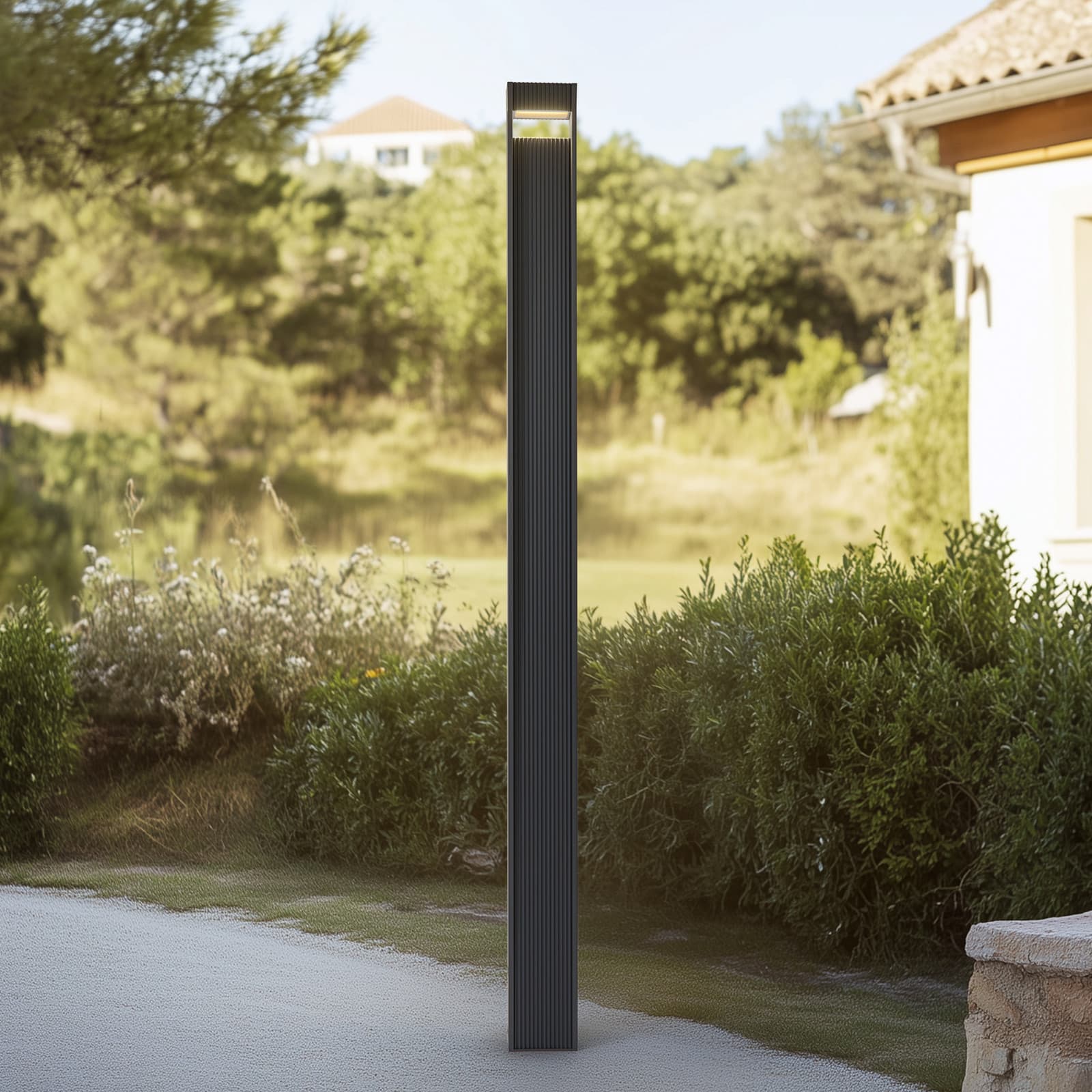 Tavion LED Außenleuchte H230 Anthrazit Lucande - Terrasse - Modern - Aluminium - Einflammig
