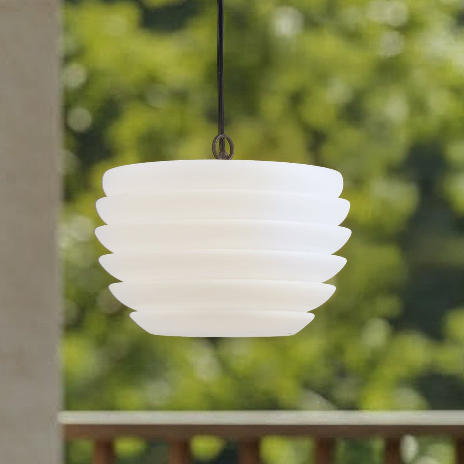 Arona Draußen Pendelleuchte Weiß Lindby - Balkon - Modern - Kunststoff - Einflammig