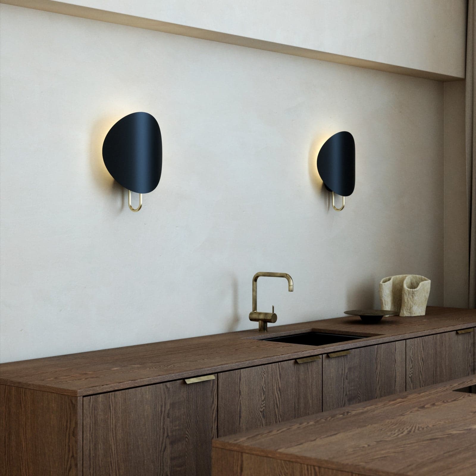 Spargo Wandleuchte Black/Brass DFTP by Nordlux - Flurbereich - Design - Metall - Rund