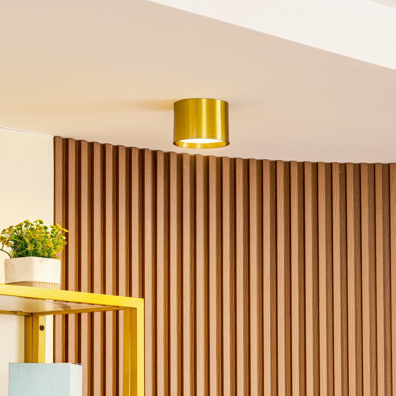 Nivoria LED Spotlight Ø12 Gold - Lindby - Wohnzimmer - Modern - Aluminium - Rund