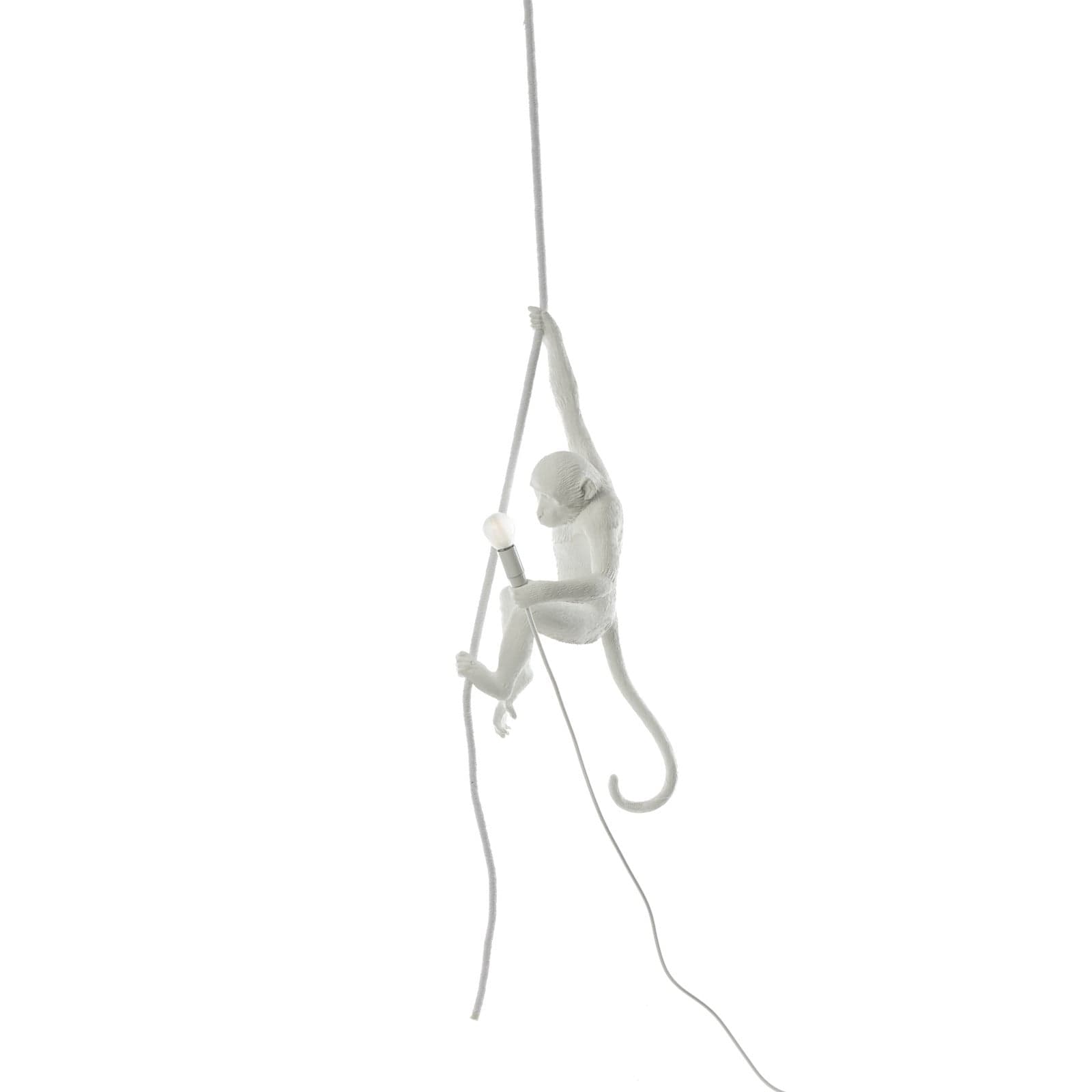 Monkey With Rope Pendelleuchte Weiß Monkey Lamp SELETTI - Wohnzimmer - Design - Kunststoff