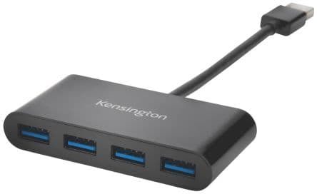 Kensington, USB 3.0 USB-Hub, 4 USB Ports, USB, Netzbetrieben T: 180 mm H: 15 mm B: 80mm