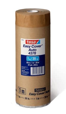 Tesa 4378 Easy Cover Auto Krepppapier Abdeckband, Stärke 170 μm Naturgummi-Kleber 1m x 20 m