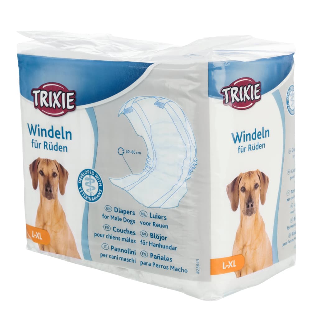 Trixie Windeln für Rüden - Größe L–XL: 60–80 cm, 12 Stück