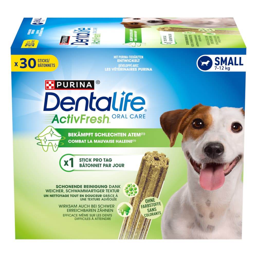 PURINA Dentalife Active Fresh Tägliche Zahnpflege-Snacks für kleine Hunde - 30 Sticks