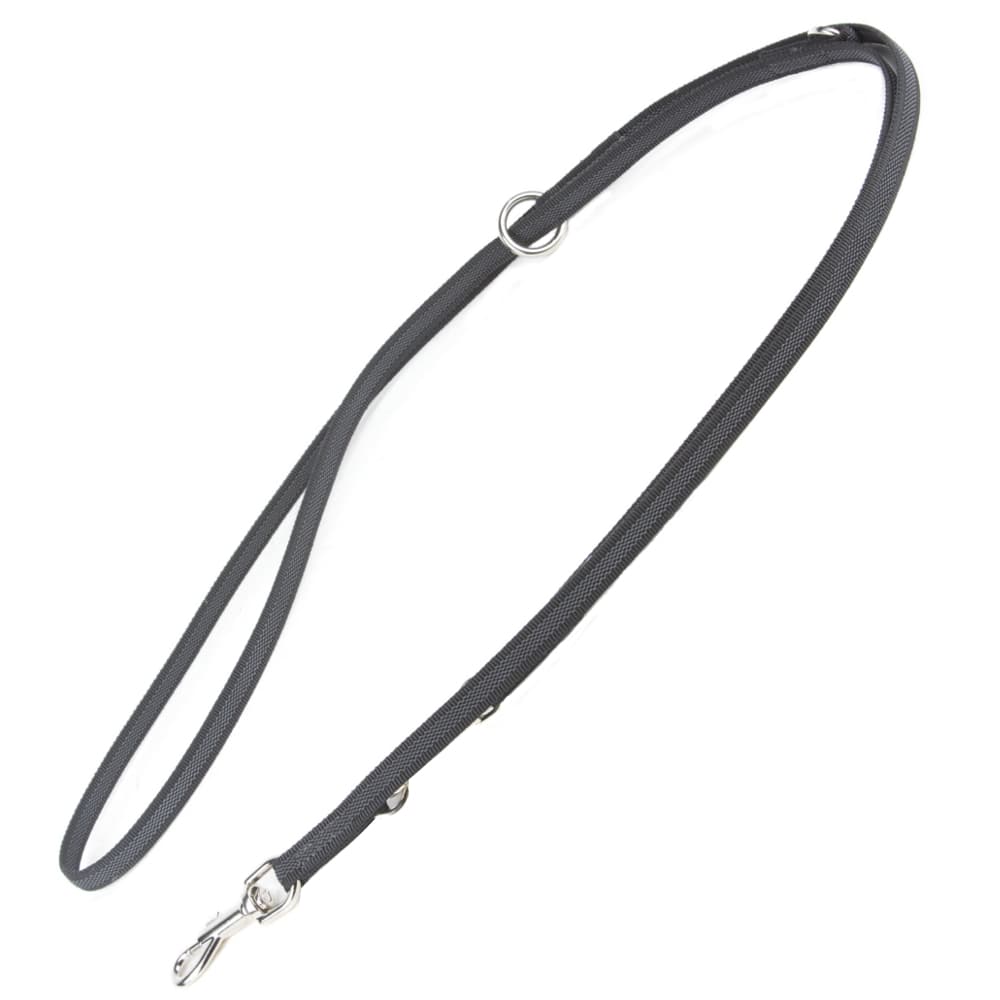 JULIUS-K9® Doppel-Führleine gummiert - 220 cm lang, 20 mm breit, bis max 50 kg