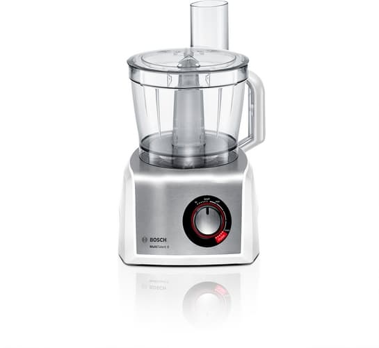 BOSCH Kompakt-Küchenmaschine MultiTalent 8 1250 W Weiß, Edelstahl gebürstet MC812S814