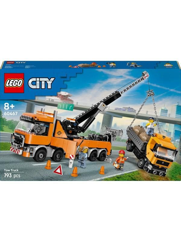 LEGO City 60467 Schwerlast-Abschleppwagen mit Kran